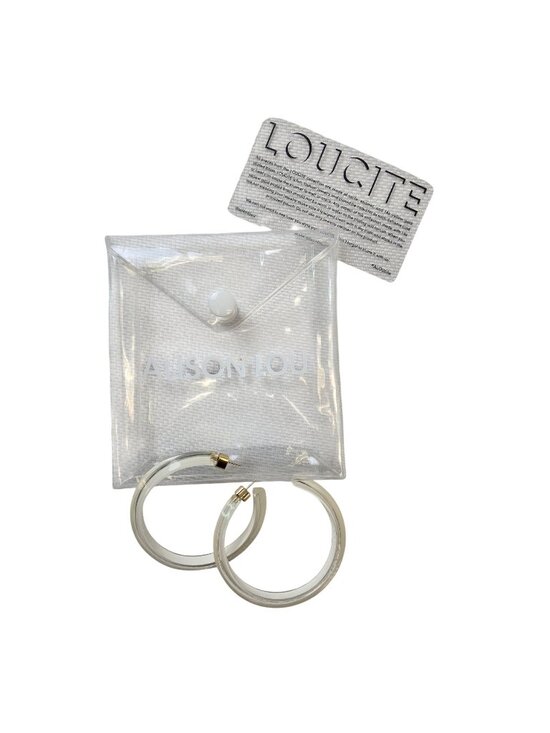Alison Lou Lucite Medium Jelly Hoop Earrings - Red Hoop  Alison Lou Loucite Medium Jelly Hoop Earrings